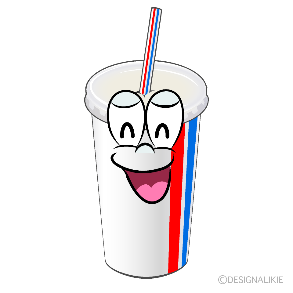 Smiling Juice Cartoon Character Image
