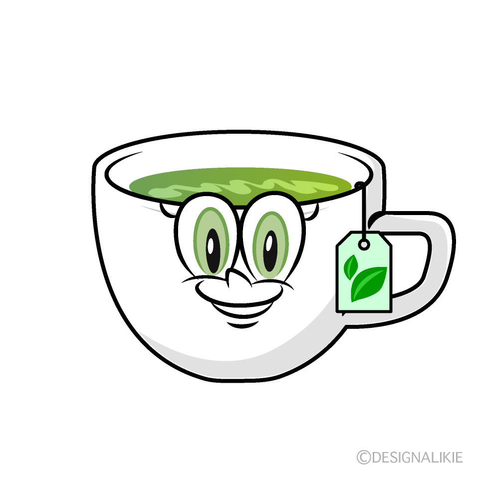 Green Tea Cartoon Character Image