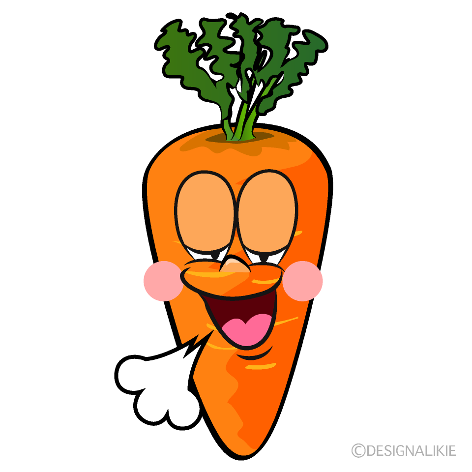 Relaxing Carrot Cartoon Character Image