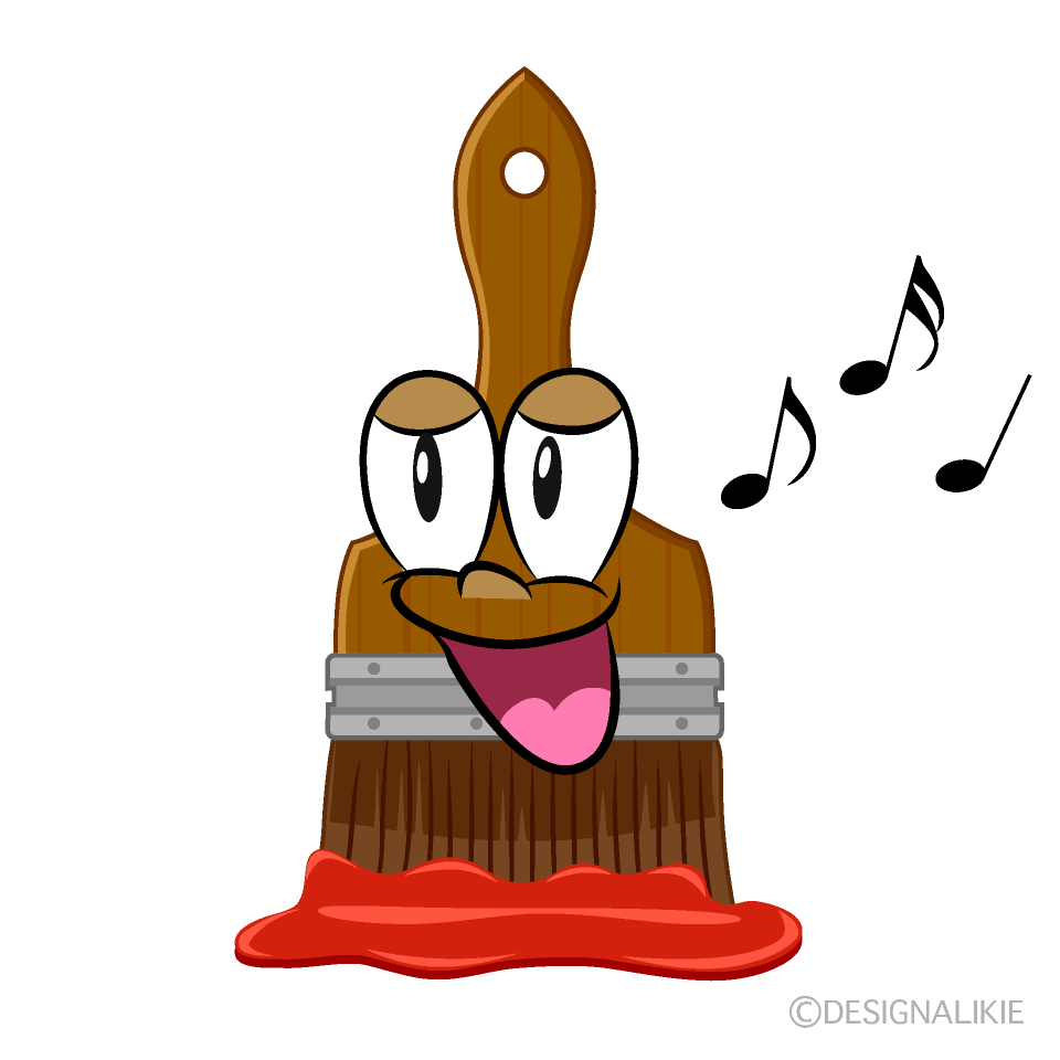 Singing Art Brush Cartoon Character Image