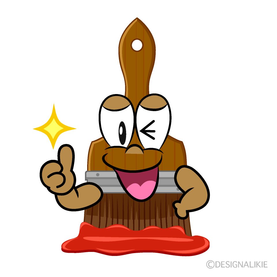Thumbs up Art Brush Cartoon Character Image