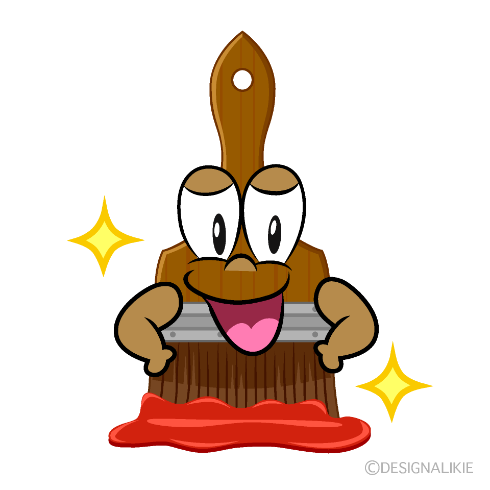 Glitter Art Brush Cartoon Character Image