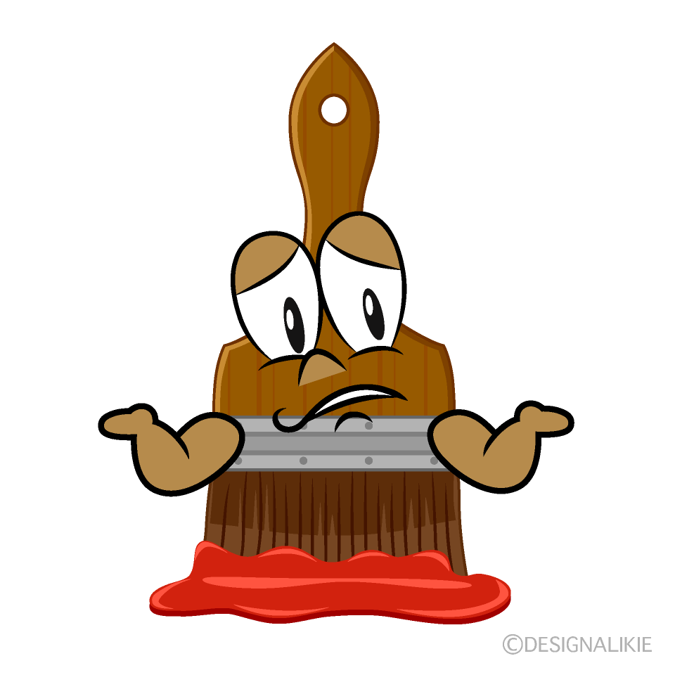 Troubled Art Brush Cartoon Character Image