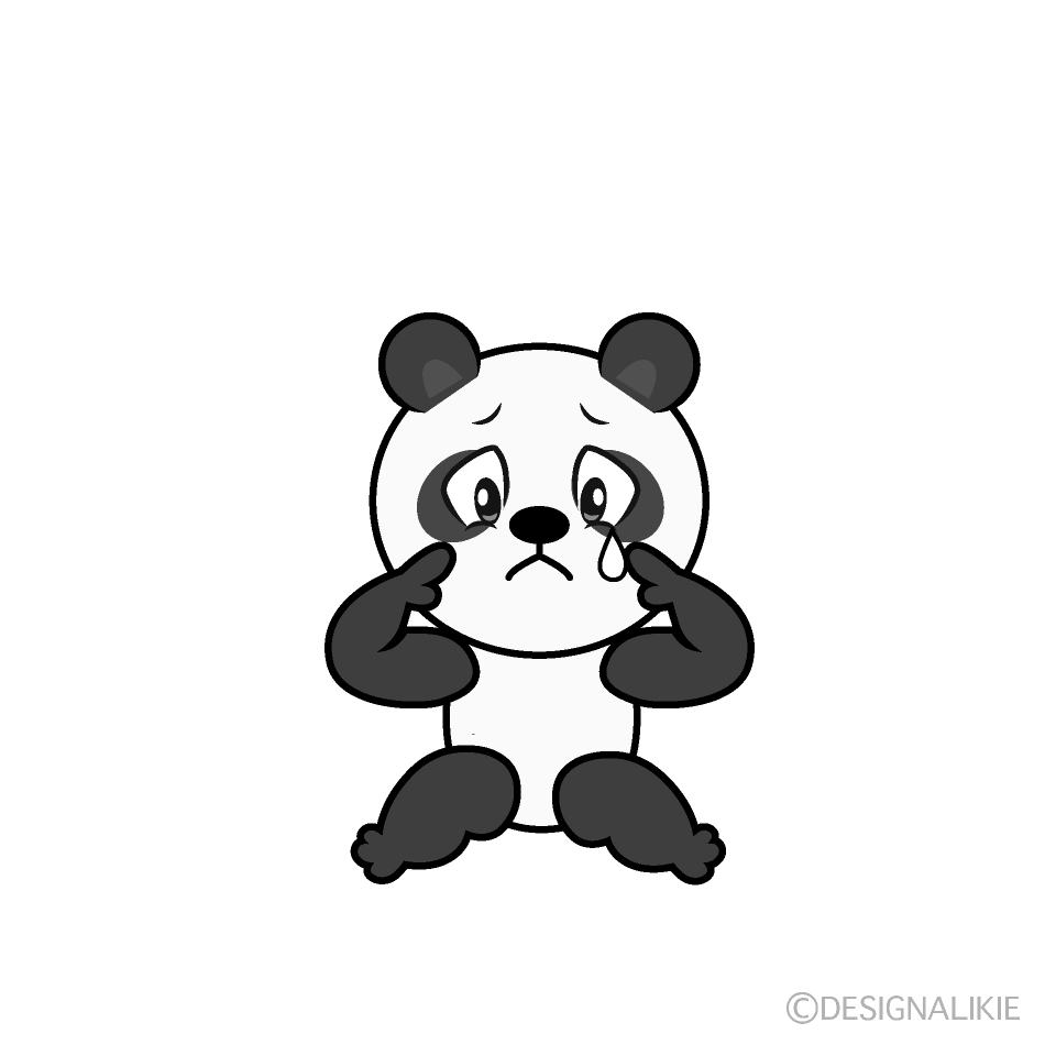 Sad Panda Cartoon Character Image