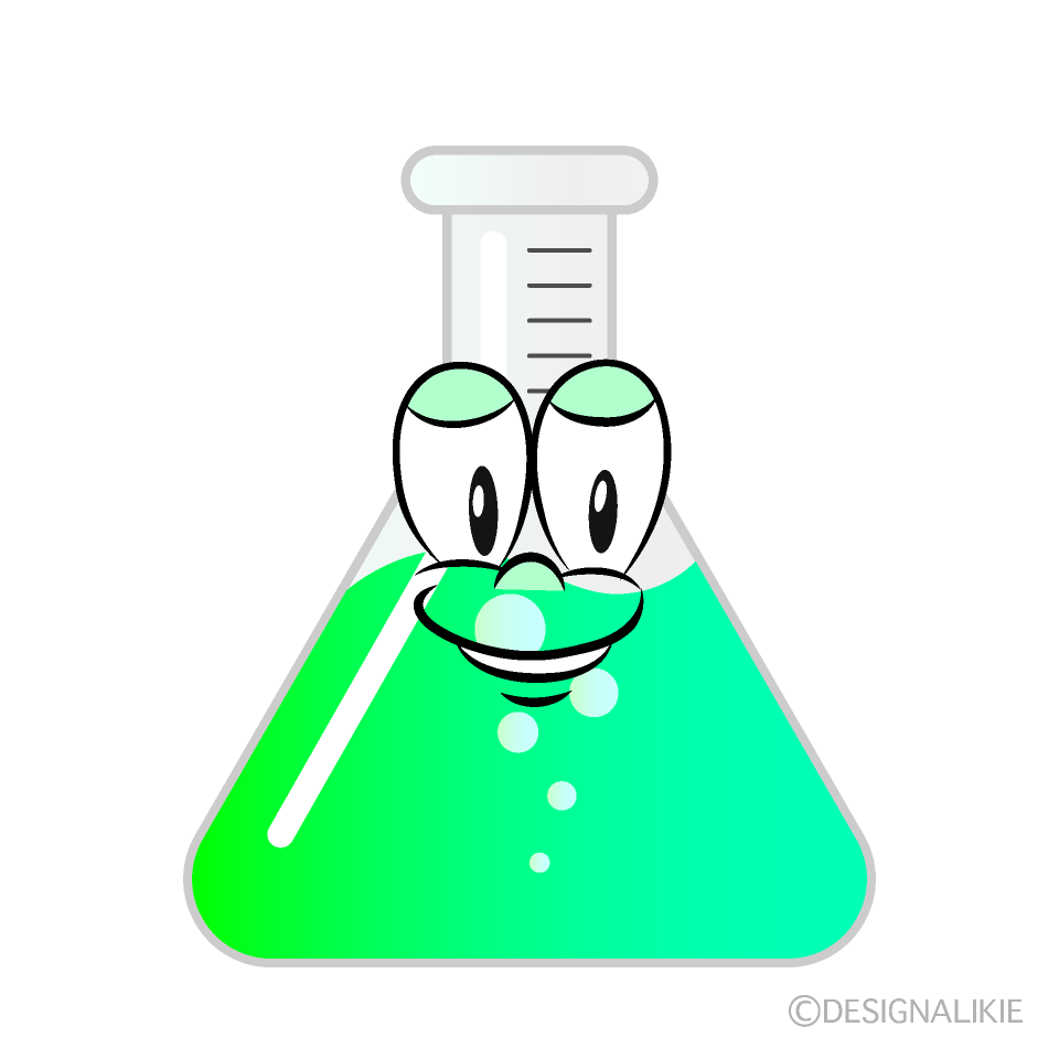 Erlenmeyer Flask Cartoon Character Image