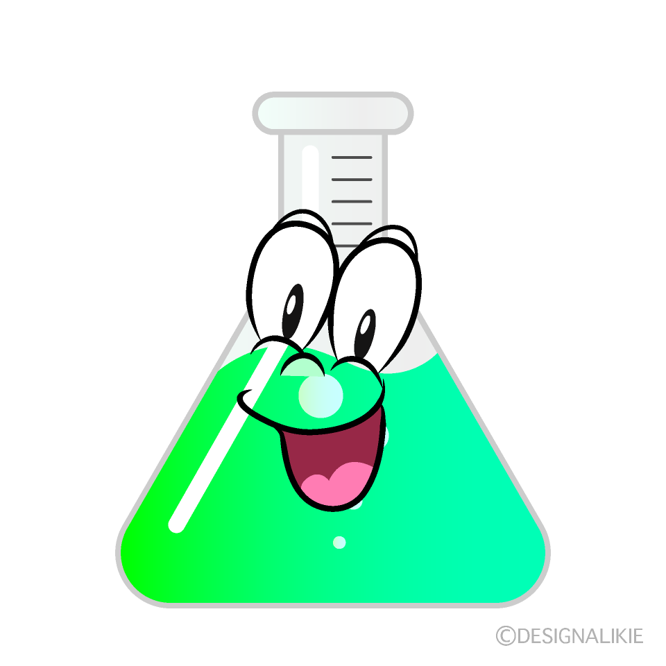 Surprising Erlenmeyer Flask Cartoon Character Image