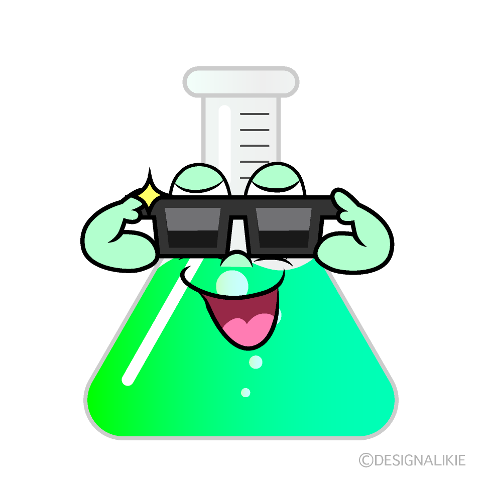 Cool Erlenmeyer Flask Cartoon Character Image