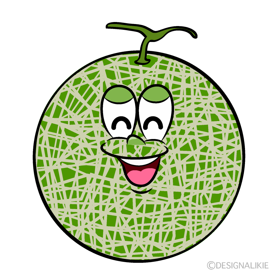 Smiling Melon Cartoon Character Image