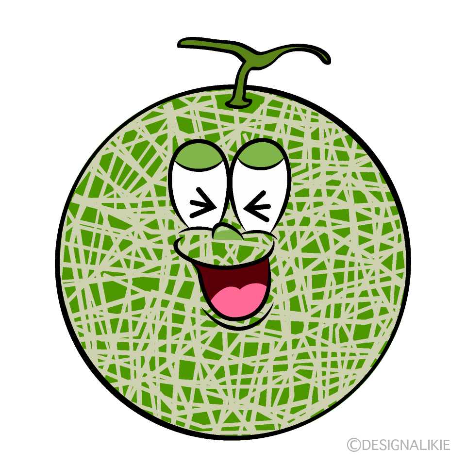 Laughing Melon Cartoon Character Image