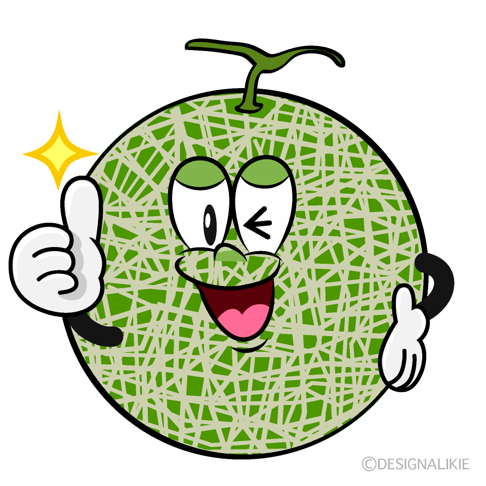 Thumbs up Melon Cartoon Character Image