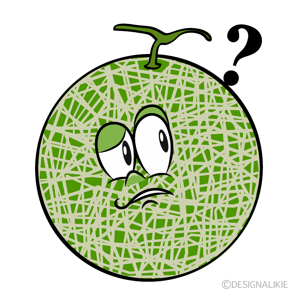 Thinking Melon Cartoon Character Image