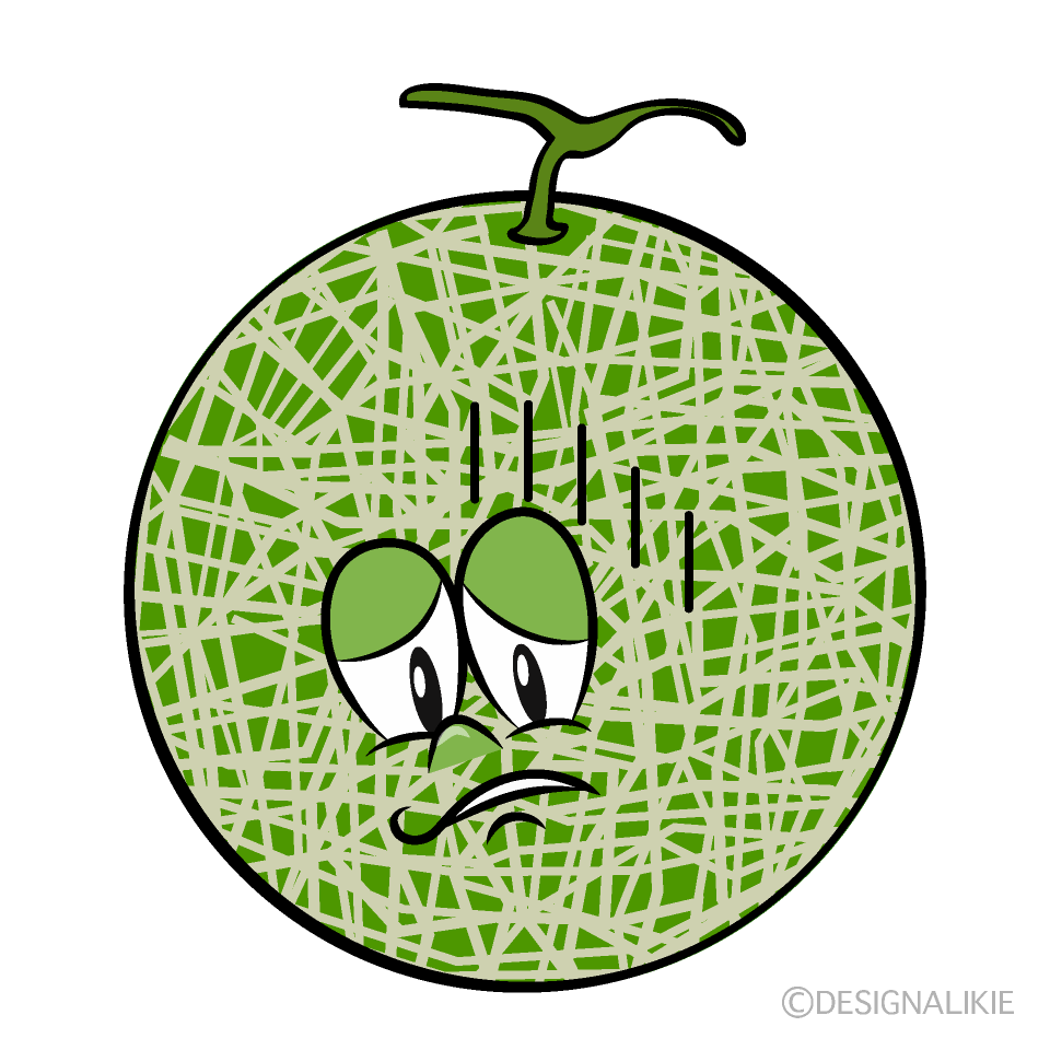 Depressed Melon Cartoon Character Image