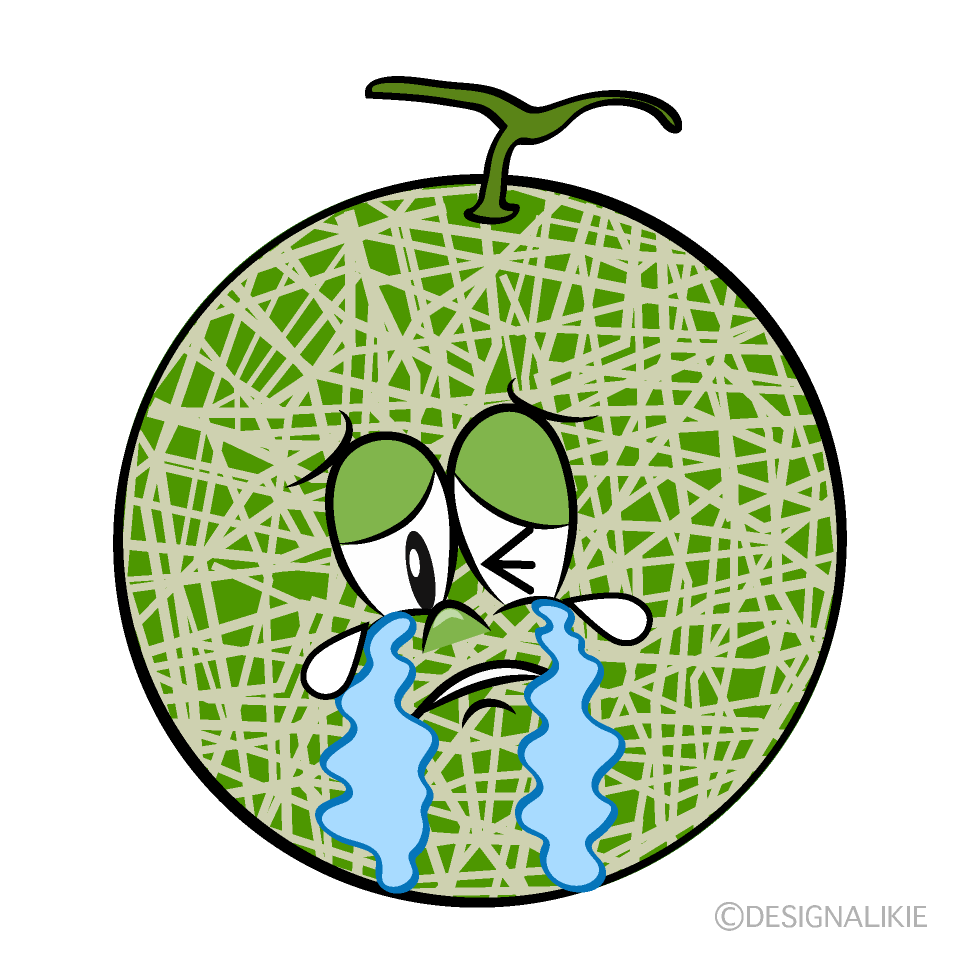Crying Melon Cartoon Character Image