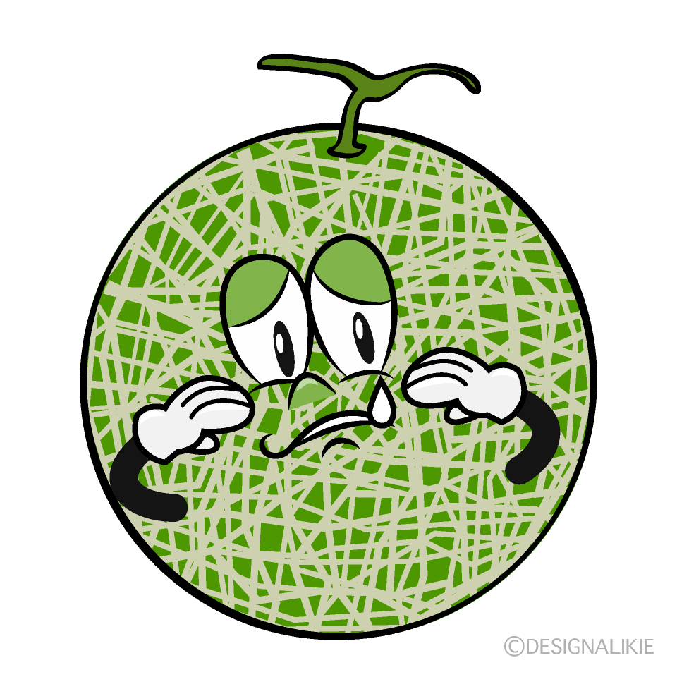 Sad Melon Cartoon Character Image