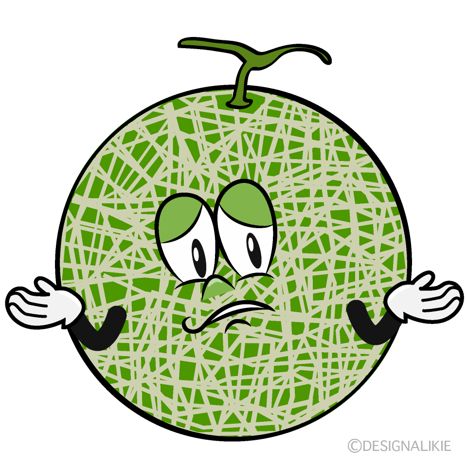 Troubled Melon Cartoon Character Image
