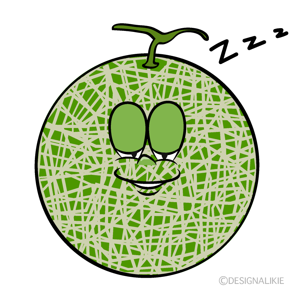 Sleeping Melon Cartoon Character Image