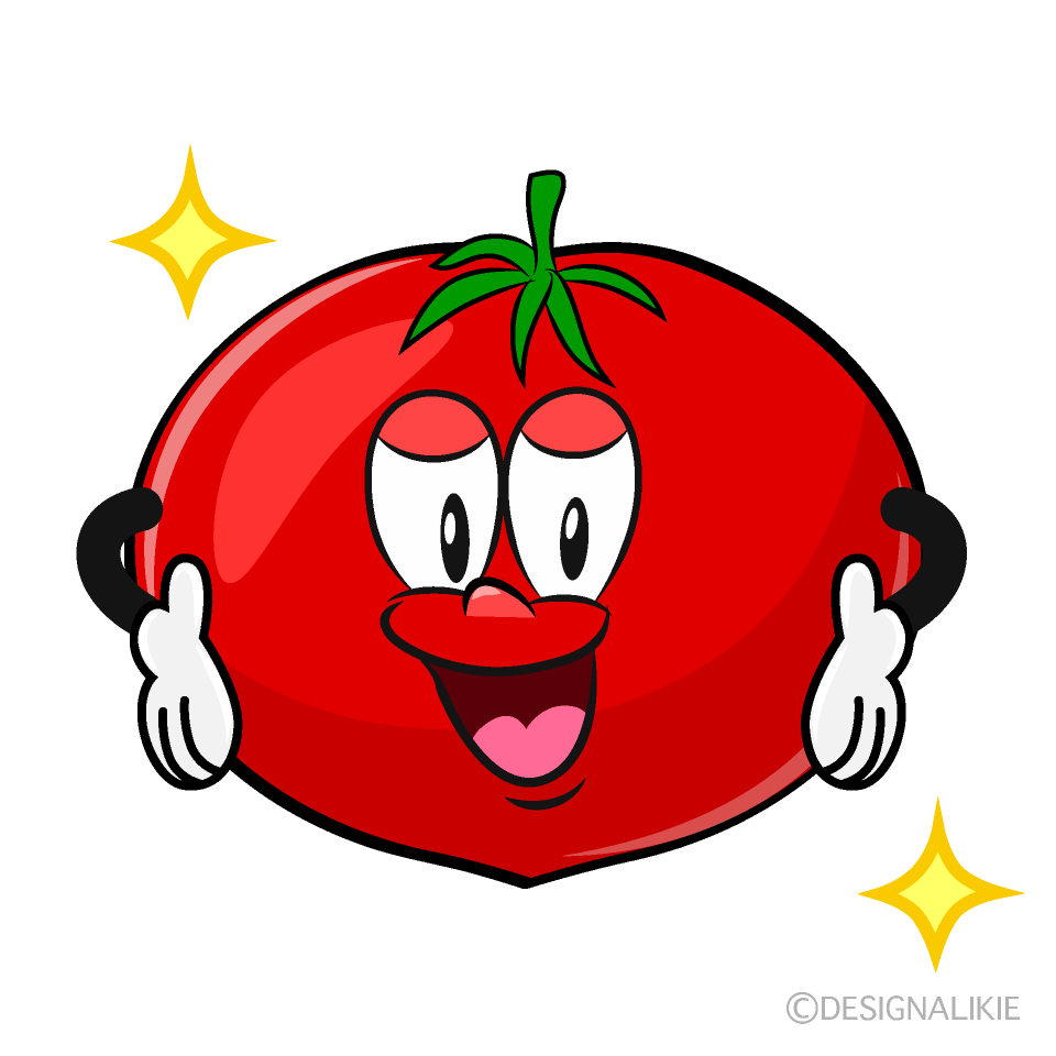 Glitter Tomato Cartoon Character Image