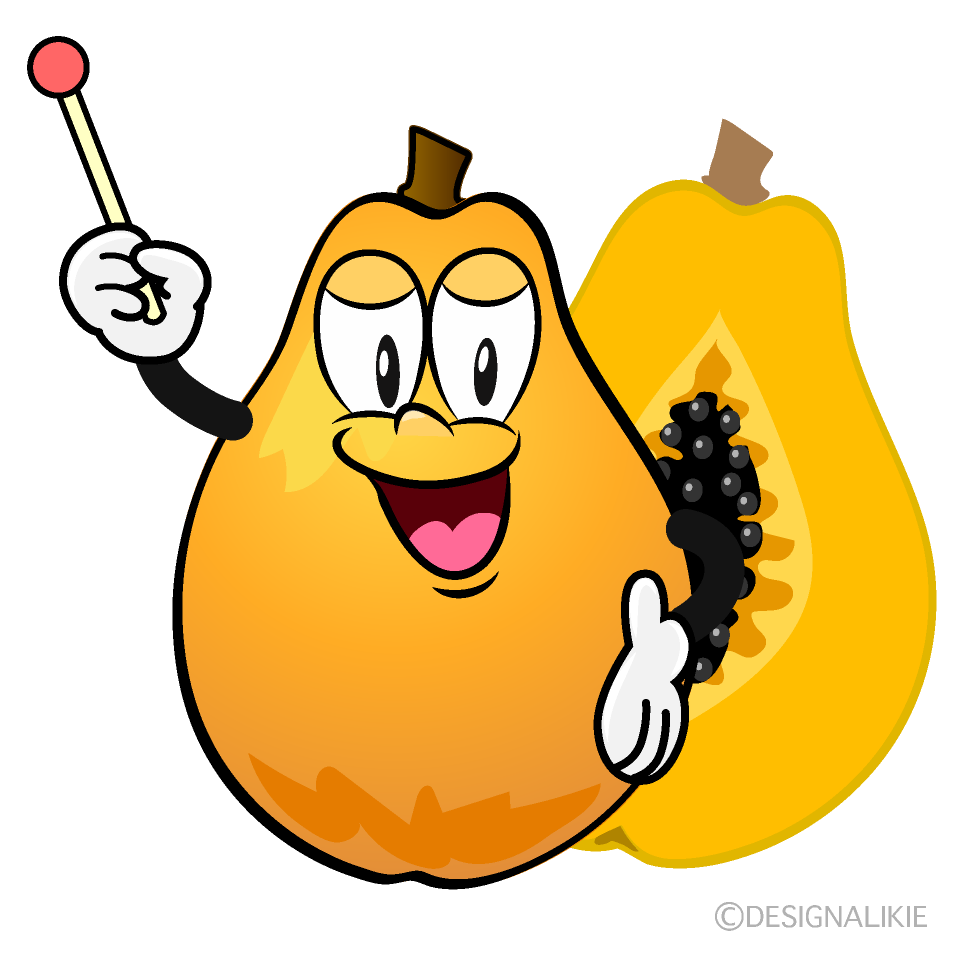 Speaking Papaya Cartoon Character Image