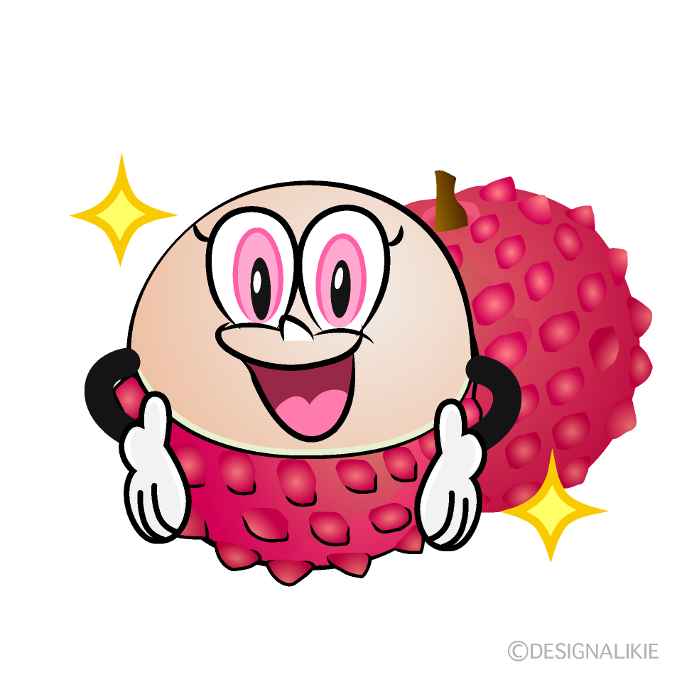 Glitter Lychee Cartoon Character Image