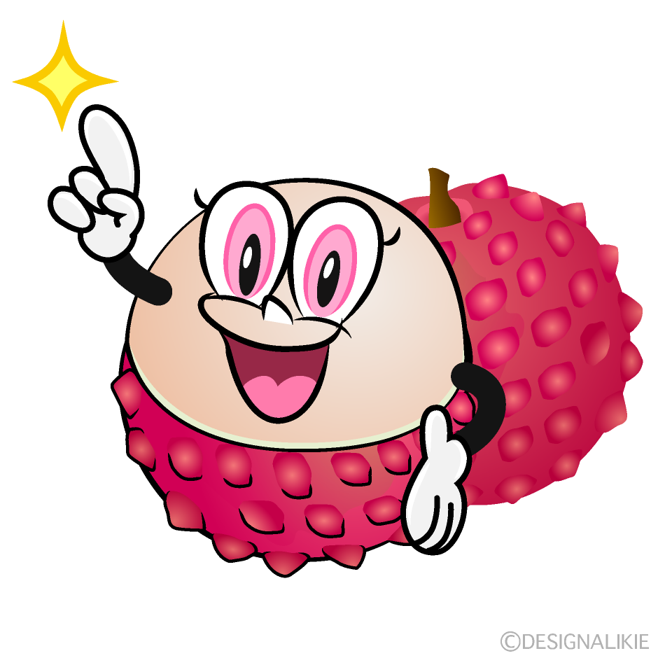 Posing Lychee Cartoon Character Image