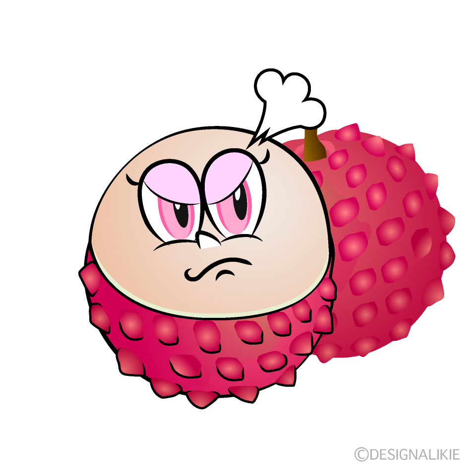 Angry Lychee Cartoon Character Image