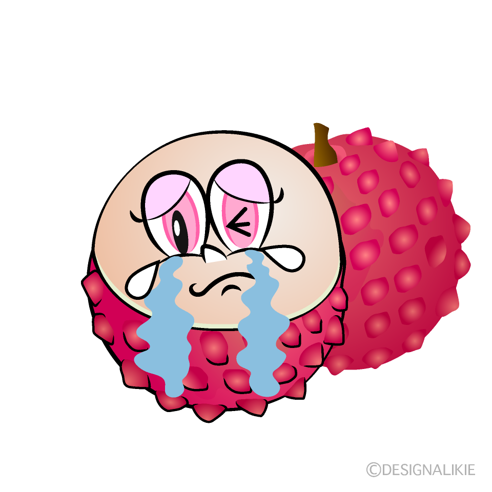 Crying Lychee Cartoon Character Image