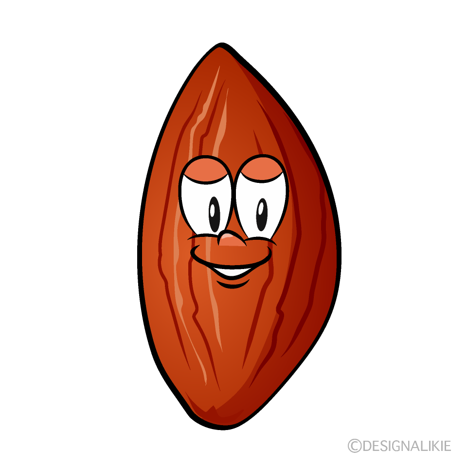 Almond Cartoon Character Image