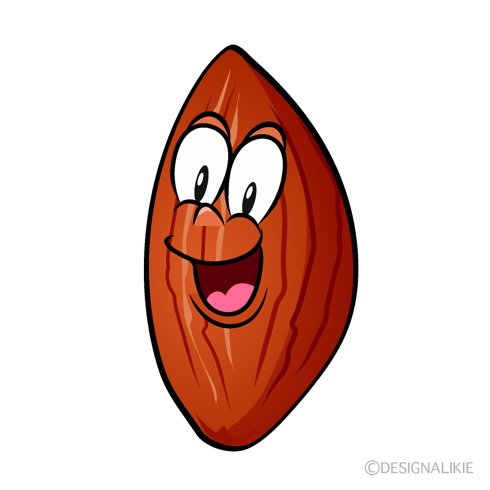 Surprising Almond Cartoon Character Image
