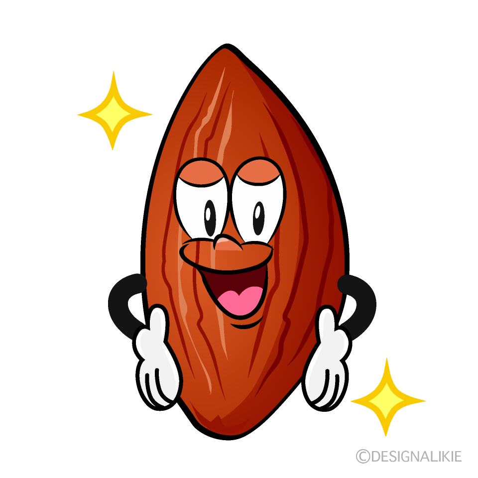 Glitter Almond Cartoon Character Image