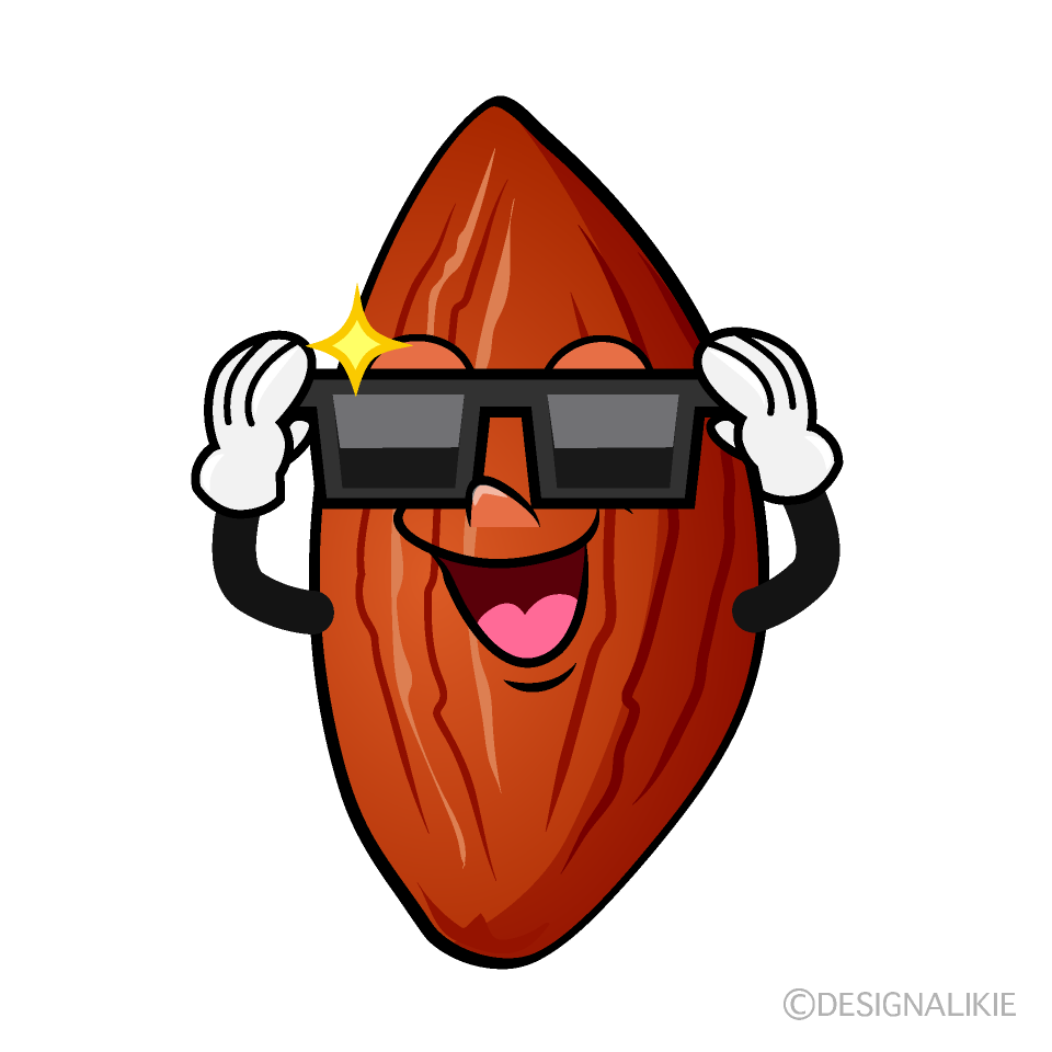 Cool Almond Cartoon Character Image