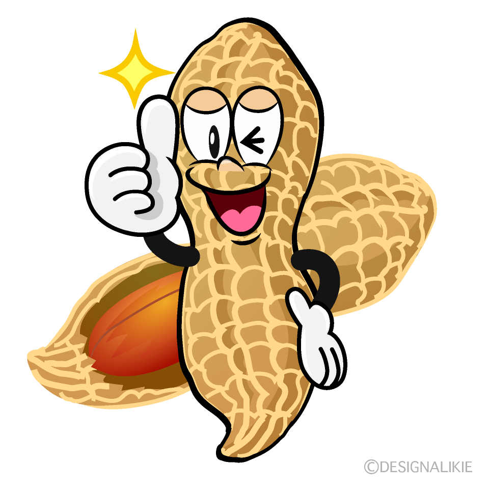 Thumbs up Peanut Cartoon Character Image