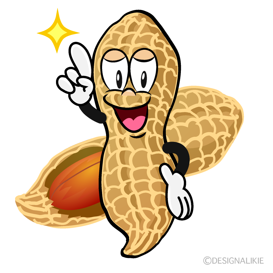 Posing Peanut Cartoon Character Image