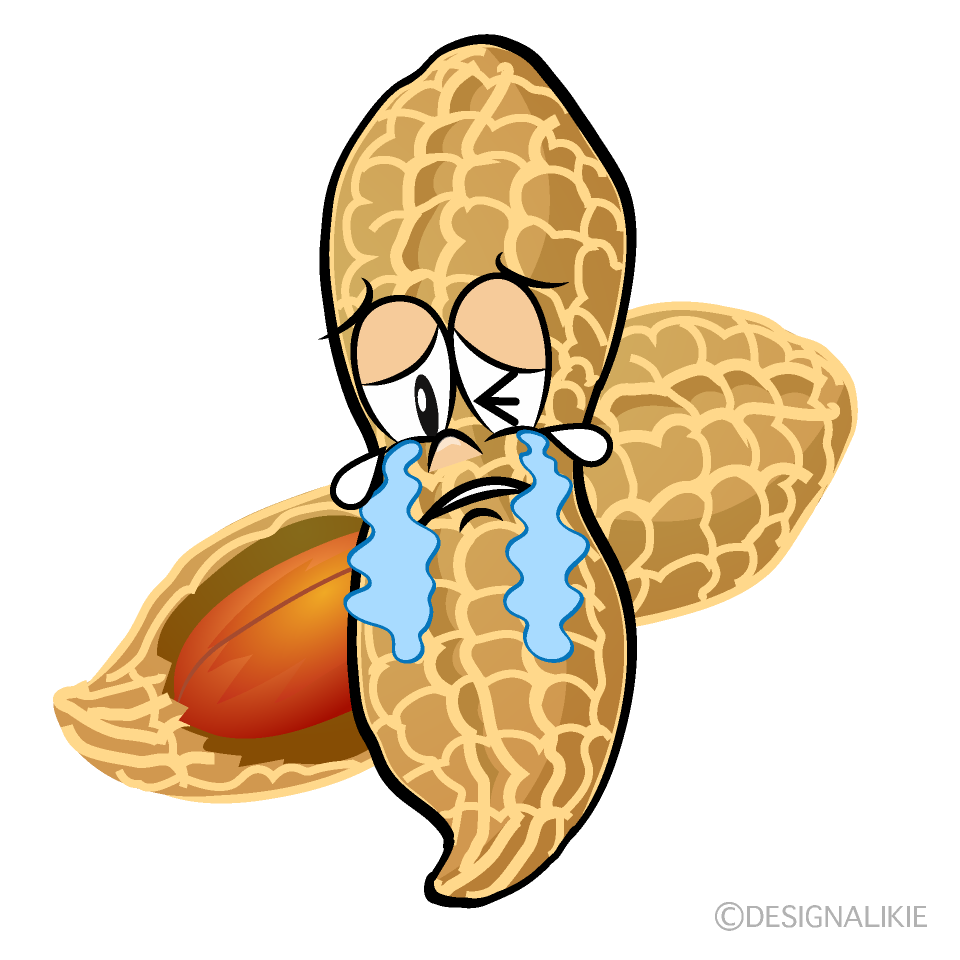 Crying Peanut Cartoon Character Image