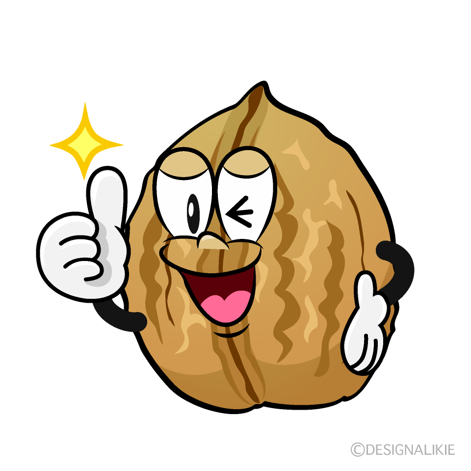 Thumbs up Walnut Cartoon Character Image