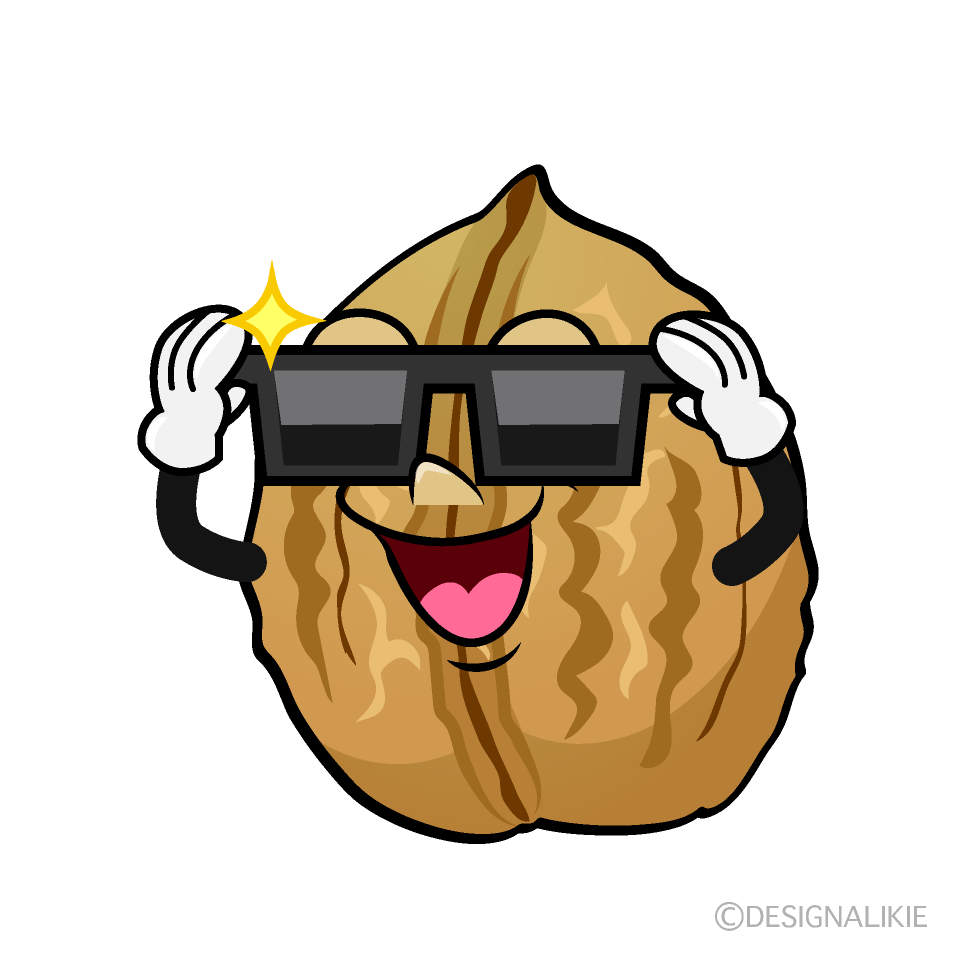 Cool Walnut Cartoon Character Image