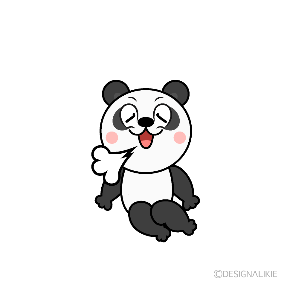 Relaxing Panda Cartoon Character Image