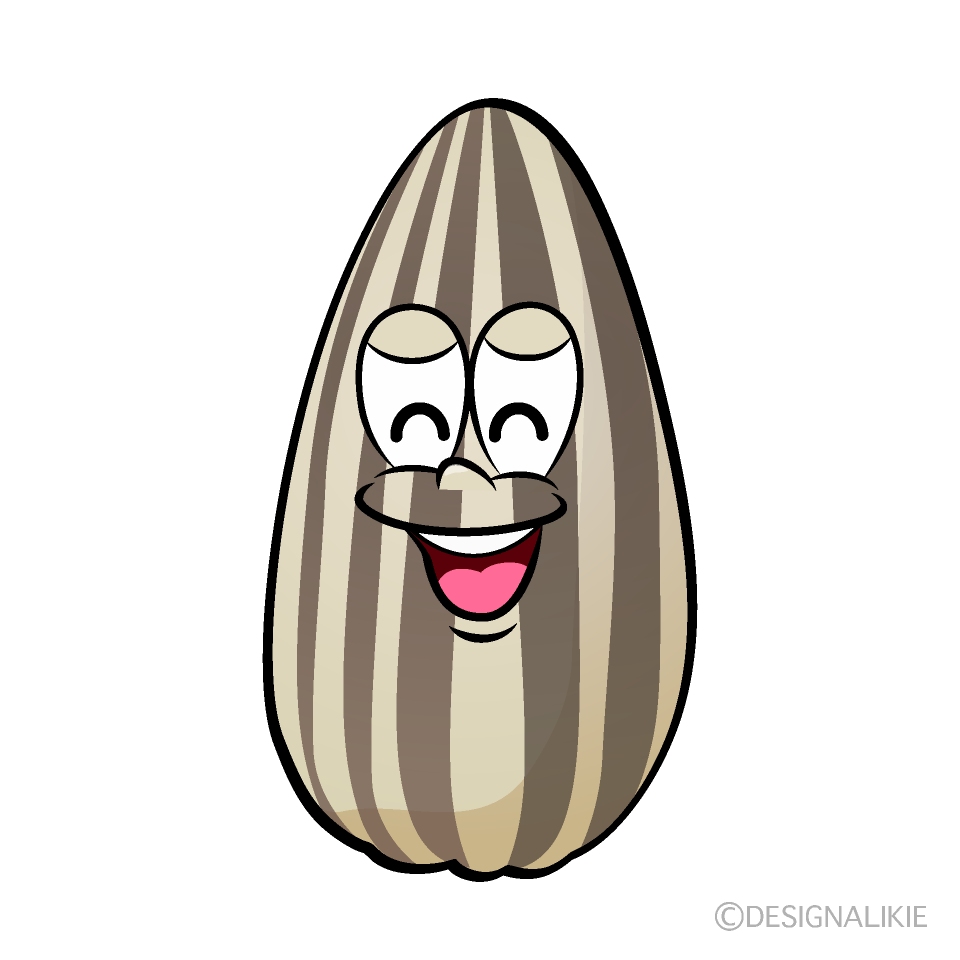 Smiling Sunflower Seed Cartoon Character Image
