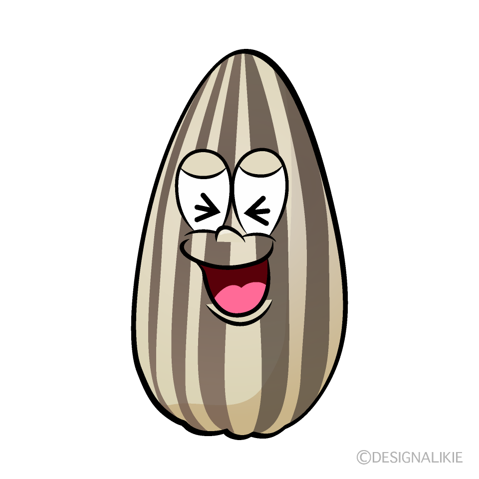 Laughing Sunflower Seed Cartoon Character Image