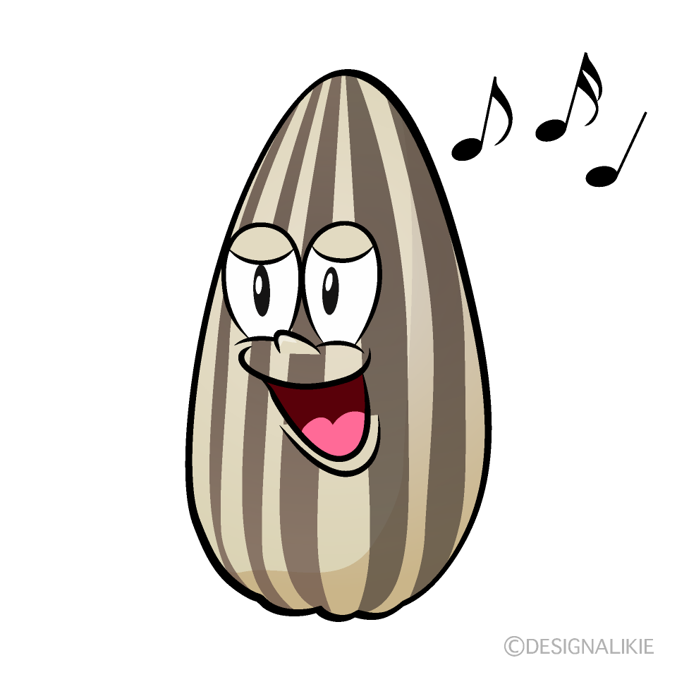 Singing Sunflower Seed Cartoon Character Image
