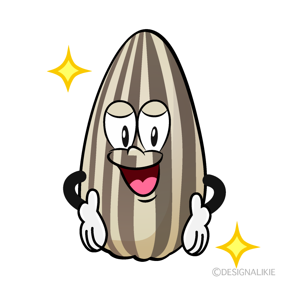 Glitter Sunflower Seed Cartoon Character Image