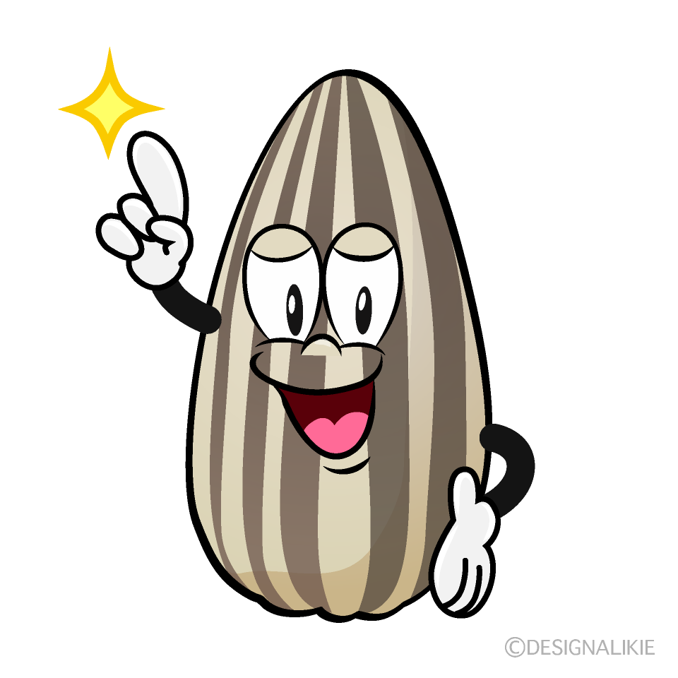 Posing Sunflower Seed Cartoon Character Image