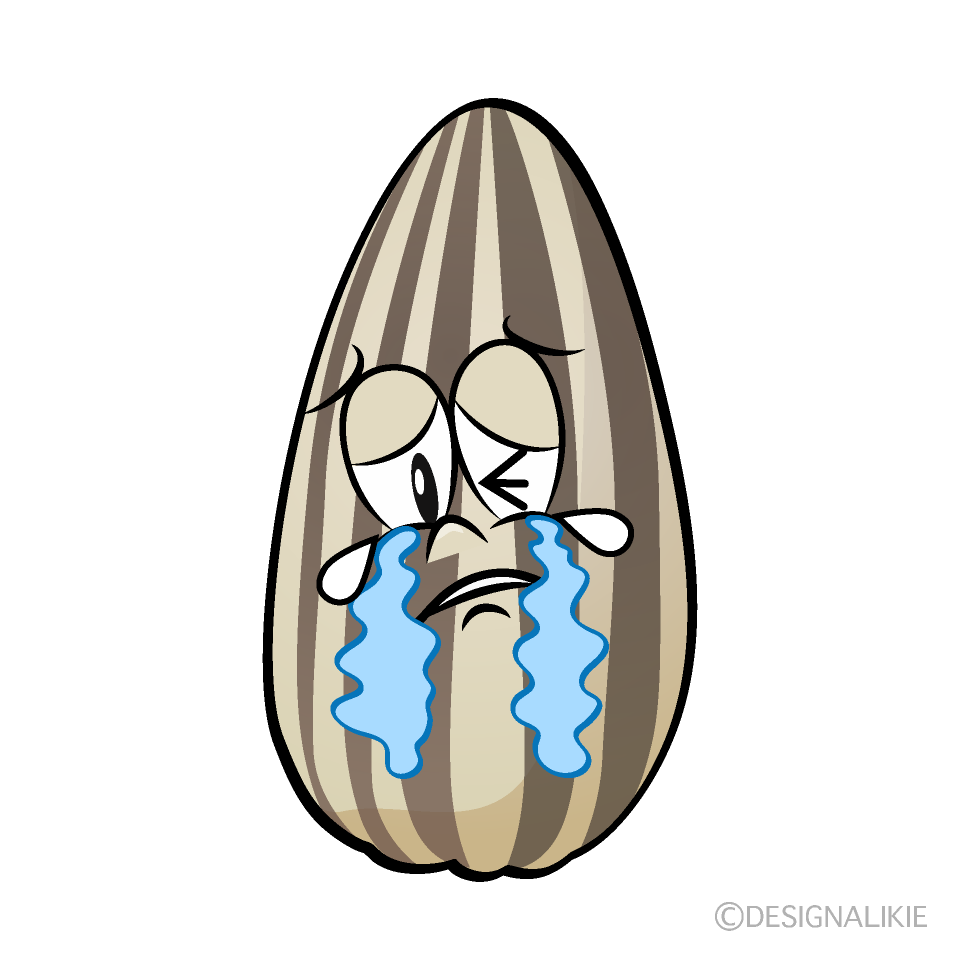 Crying Sunflower Seed Cartoon Character Image