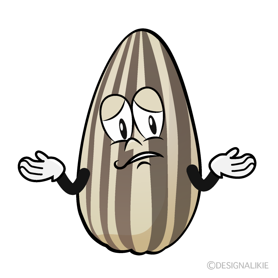 Troubled Sunflower Seed Cartoon Character Image
