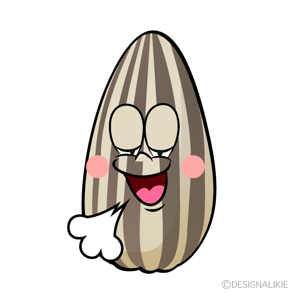 Relaxing Sunflower Seed Cartoon Character Image