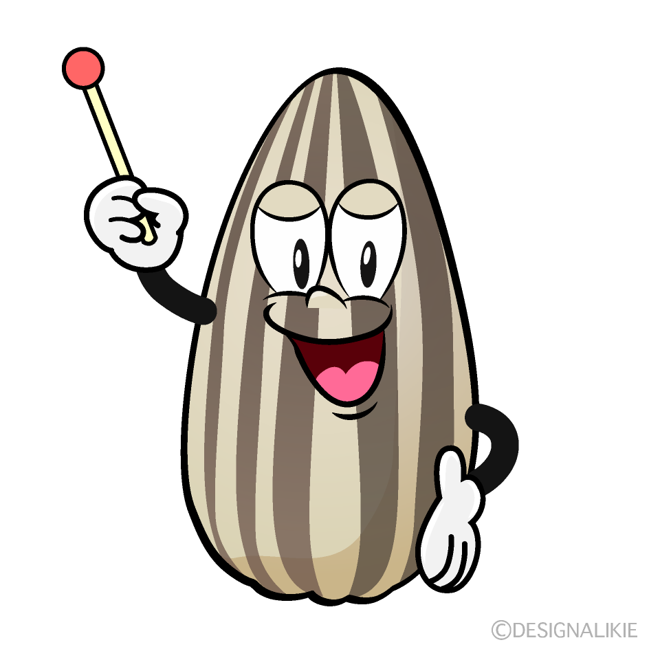 Speaking Sunflower Seed Cartoon Character Image