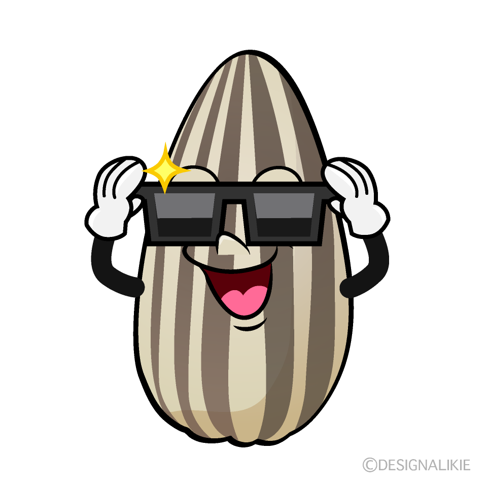 Cool Sunflower Seed Cartoon Character Image