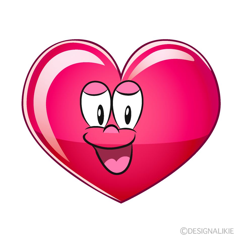 Smiling Heart Symbol Cartoon Character Image