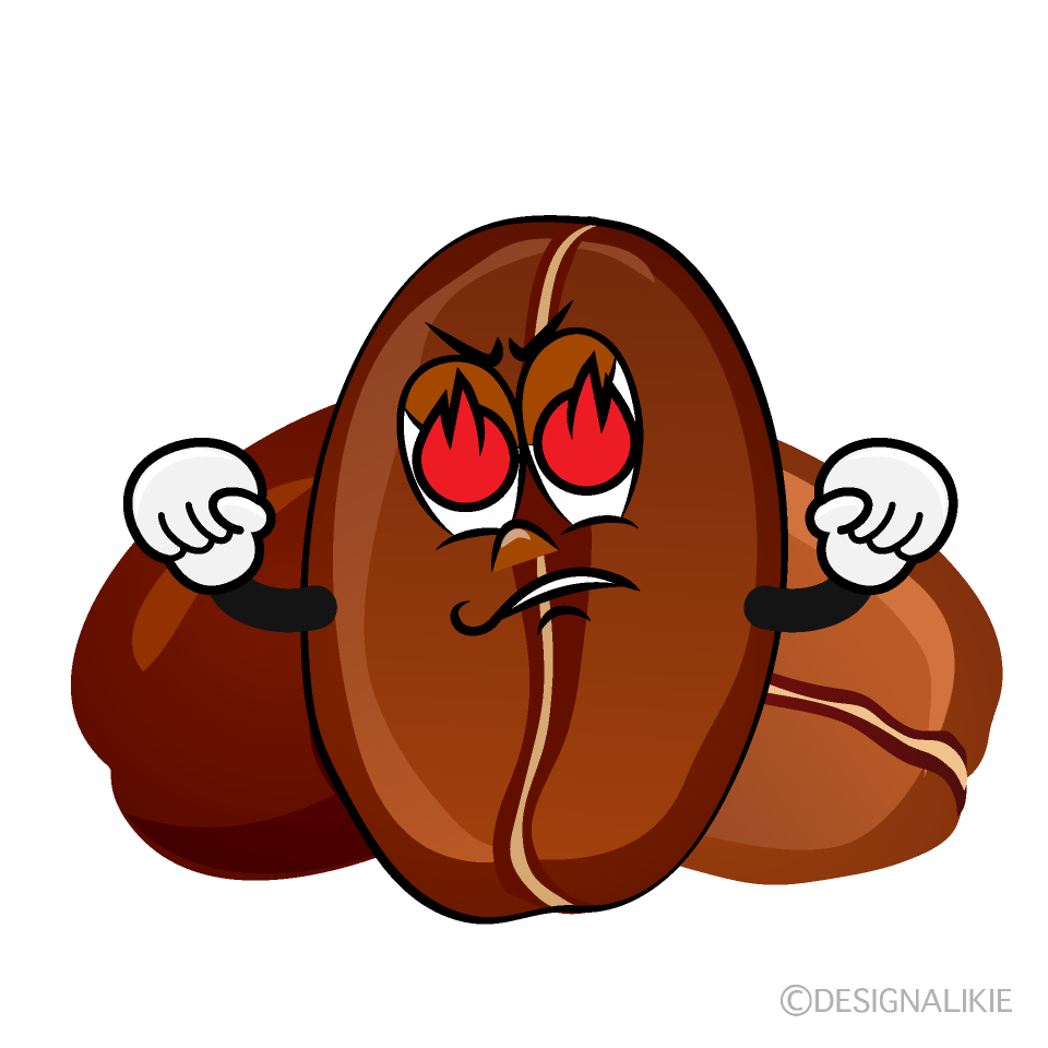 Enthusiasm Coffee Bean Cartoon Character Image