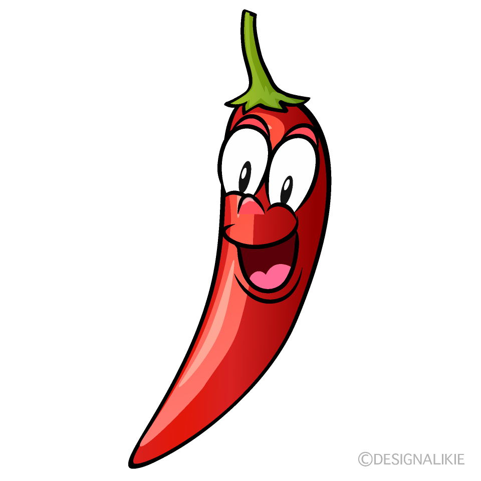 Surprising Chili Pepper Cartoon Character Image