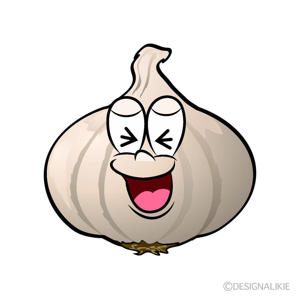 Laughing Garlic Cartoon Character Image